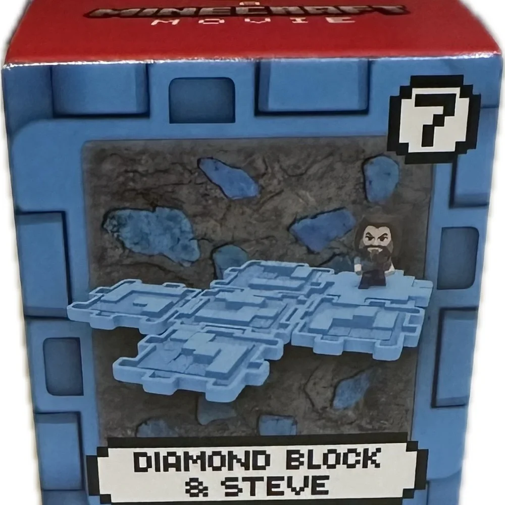 2025 MCDONALDS MINECRAFT MOVIE HAPPY MEAL TOY #7 DIAMOND BLOCK & STEVE SEALED